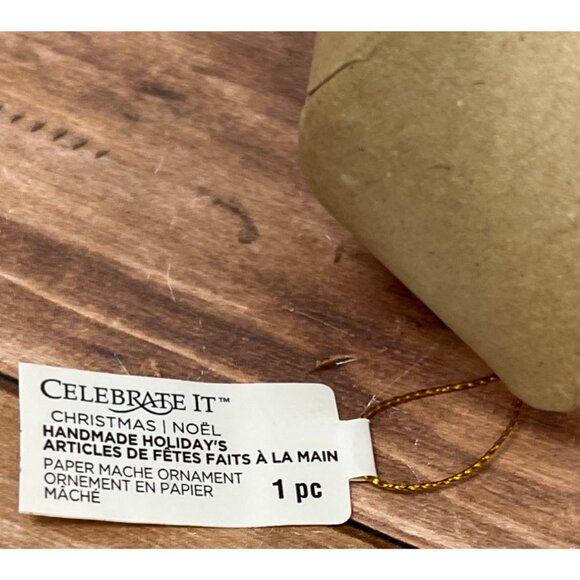 Celebrate It Handmade Paper Mache Christmas Ornament DIY Craft 427207 - Picture 3 of 4